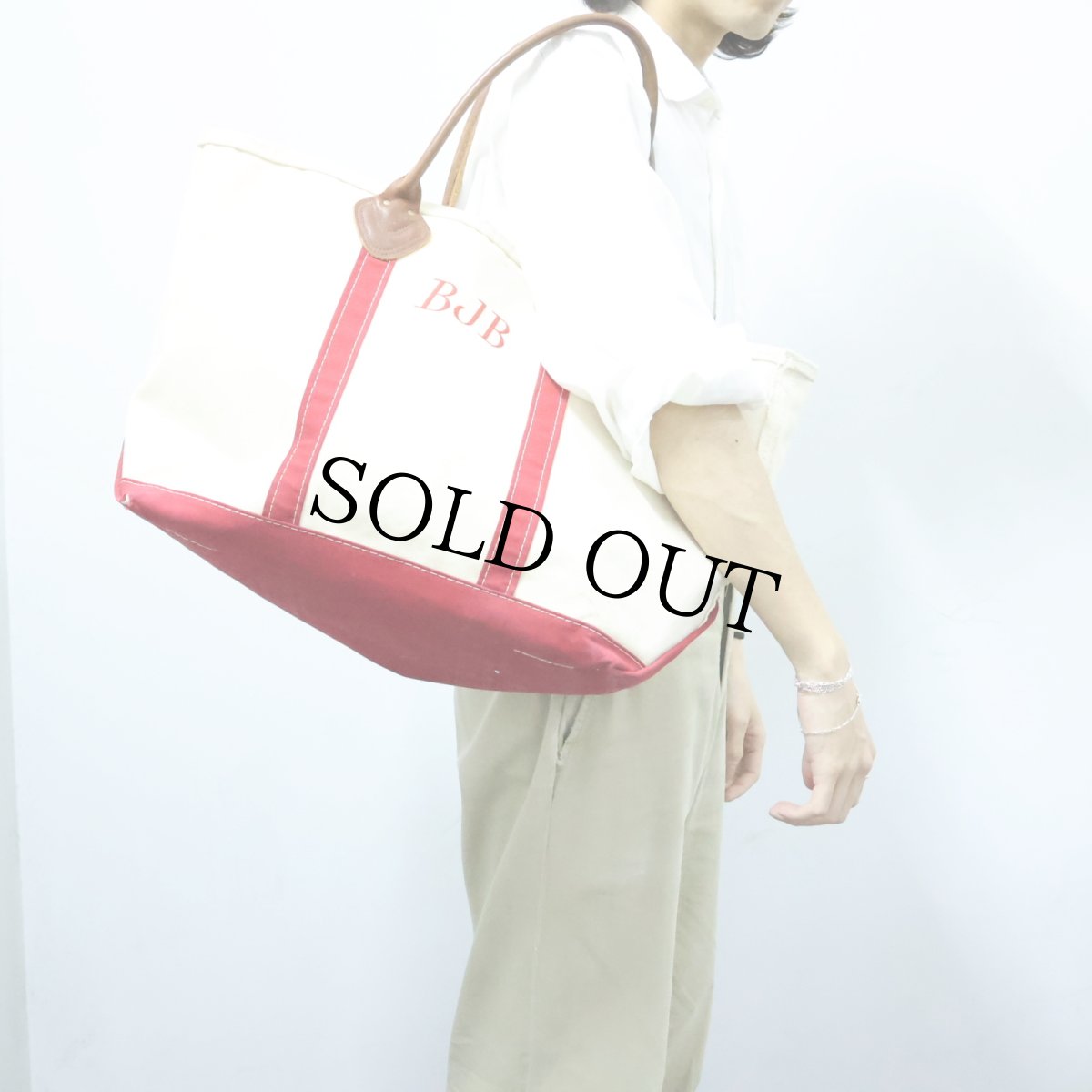 画像2: 80's L.L.Bean "BOAT AND TOTE" レザーハンドル キャンバストートバッグ LARGE (2)