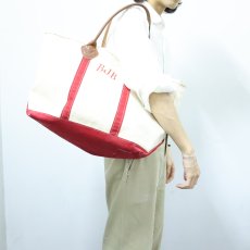 画像2: 80's L.L.Bean "BOAT AND TOTE" レザーハンドル キャンバストートバッグ LARGE (2)