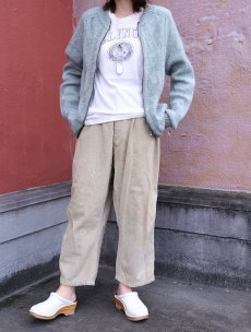 画像2: 〜50's サイドライン 猫目ボタン ウールベースボールパンツ W35 (2)