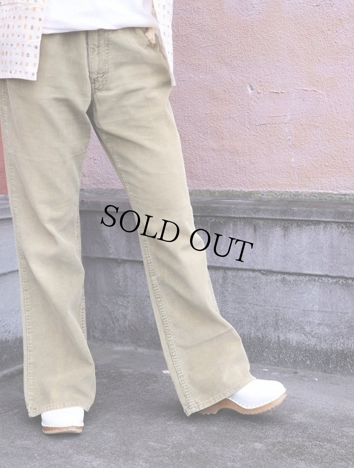 画像2: 70's LEVI'S BIGE 646 コーデュロイ フレアパンツ W33 (2)