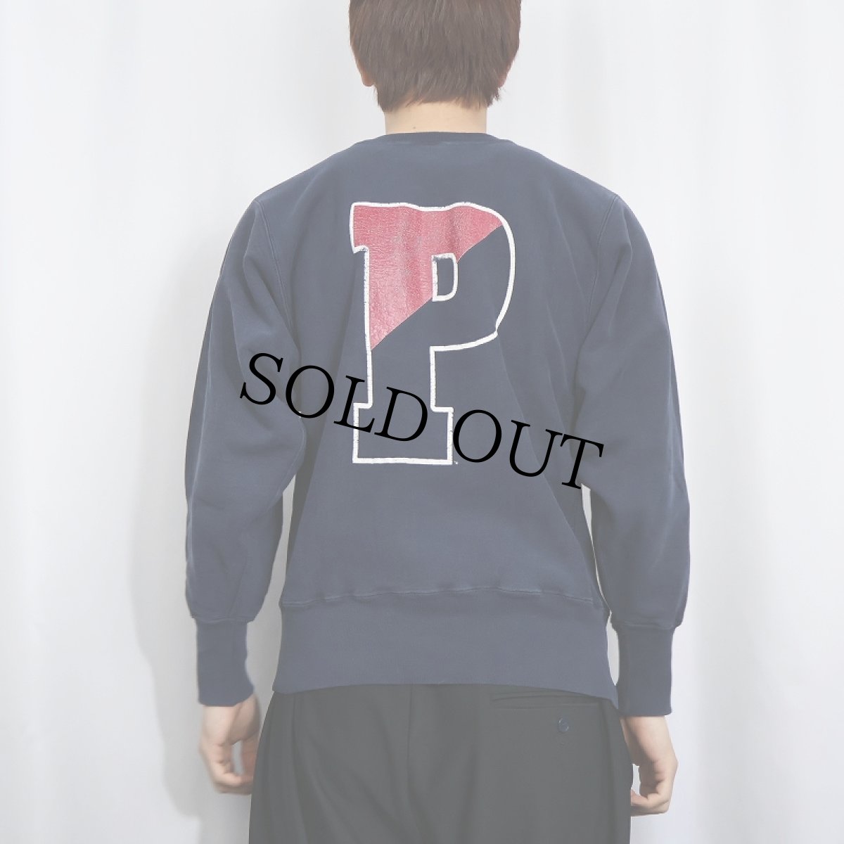 画像4: 90's Champion REVERSE WEAVE "PENNSYLVANIA" バックプリントスウェット NAVY M (4)