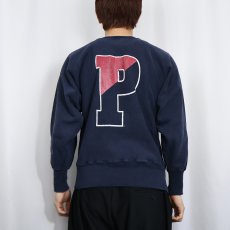 画像4: 90's Champion REVERSE WEAVE "PENNSYLVANIA" バックプリントスウェット NAVY M (4)