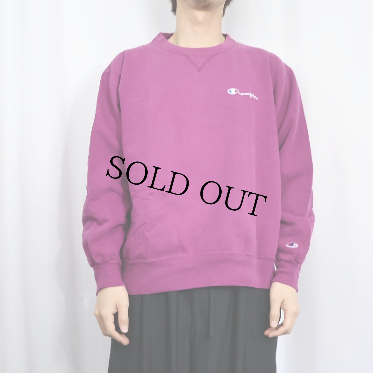 画像2: 90's Champion USA製 ロゴ刺繍 前V スウェット XXL (2)