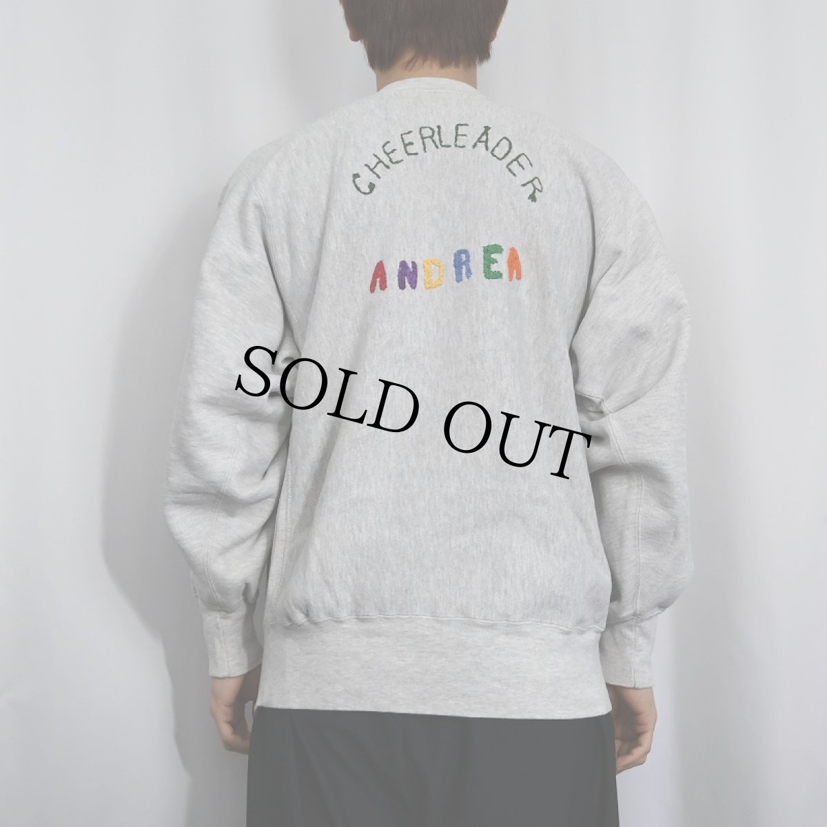 画像4: 90's Champion REVERSE WEAVE USA製 "ST. JOSEPH REGIONAL" 刺繍入り 染み込みプリントスウェット XL (4)