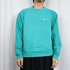 画像2: 90's Champion USA製 ロゴ刺繍 前V スウェット XL (2)
