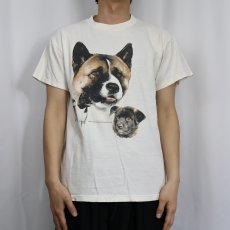 画像2: 90's〜 犬プリントTシャツ M (2)