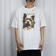 画像2: "Spoil me!" 犬プリントTシャツ XL (2)