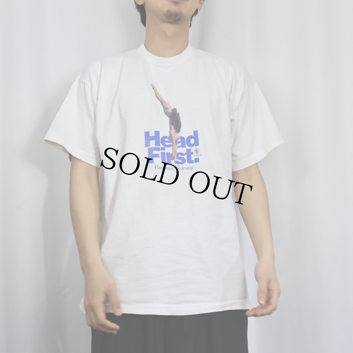 画像3: 90's Parkland Nursing "Head First." 病院プリントTシャツ XL (3)