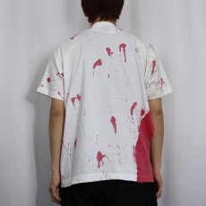 画像4: 90's USA製 "Shark Hunters Club" ギミック サメプリントTシャツ XL (4)