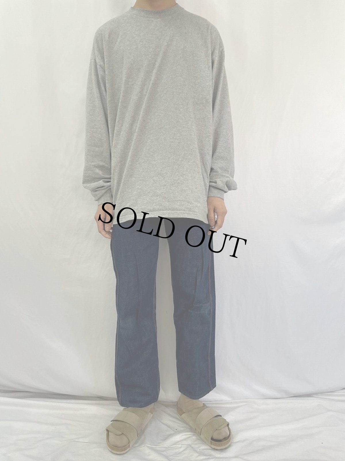 画像2: 50s チェック柄切り替え ランチデニムパンツ W24 (2)