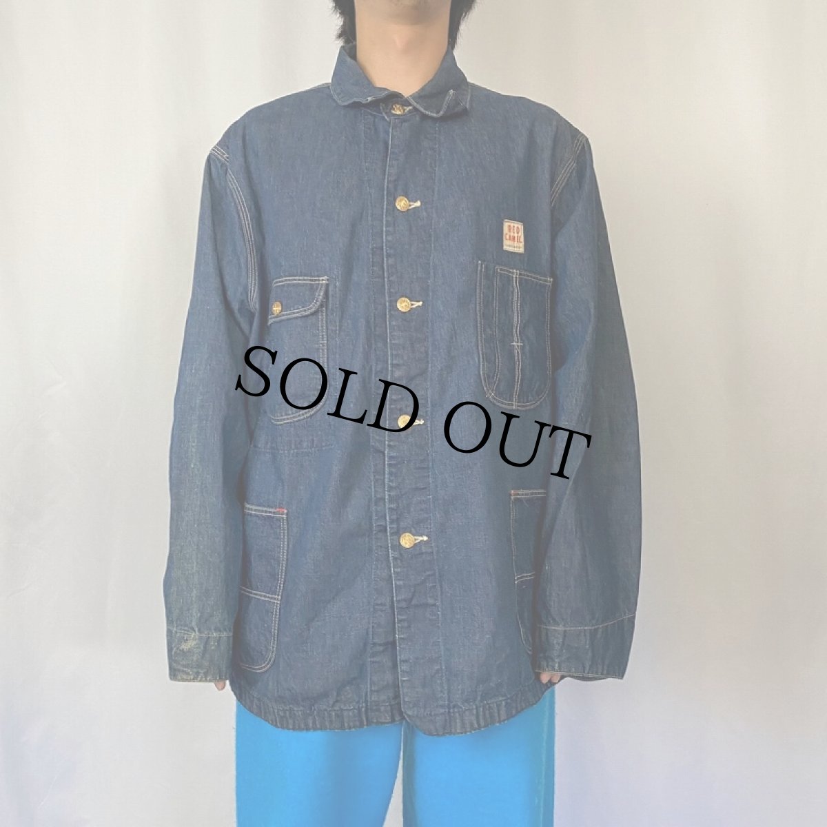 画像2: 60's RED CAMEL デニムカバーオール (2)