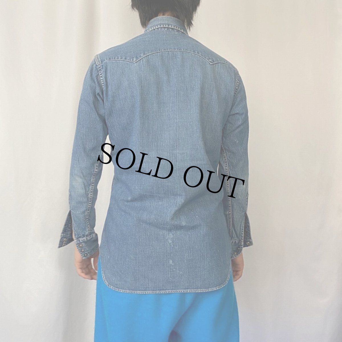 画像3: 50's Levi's "DENIM FAMILY" デニムウエスタンシャツ (3)