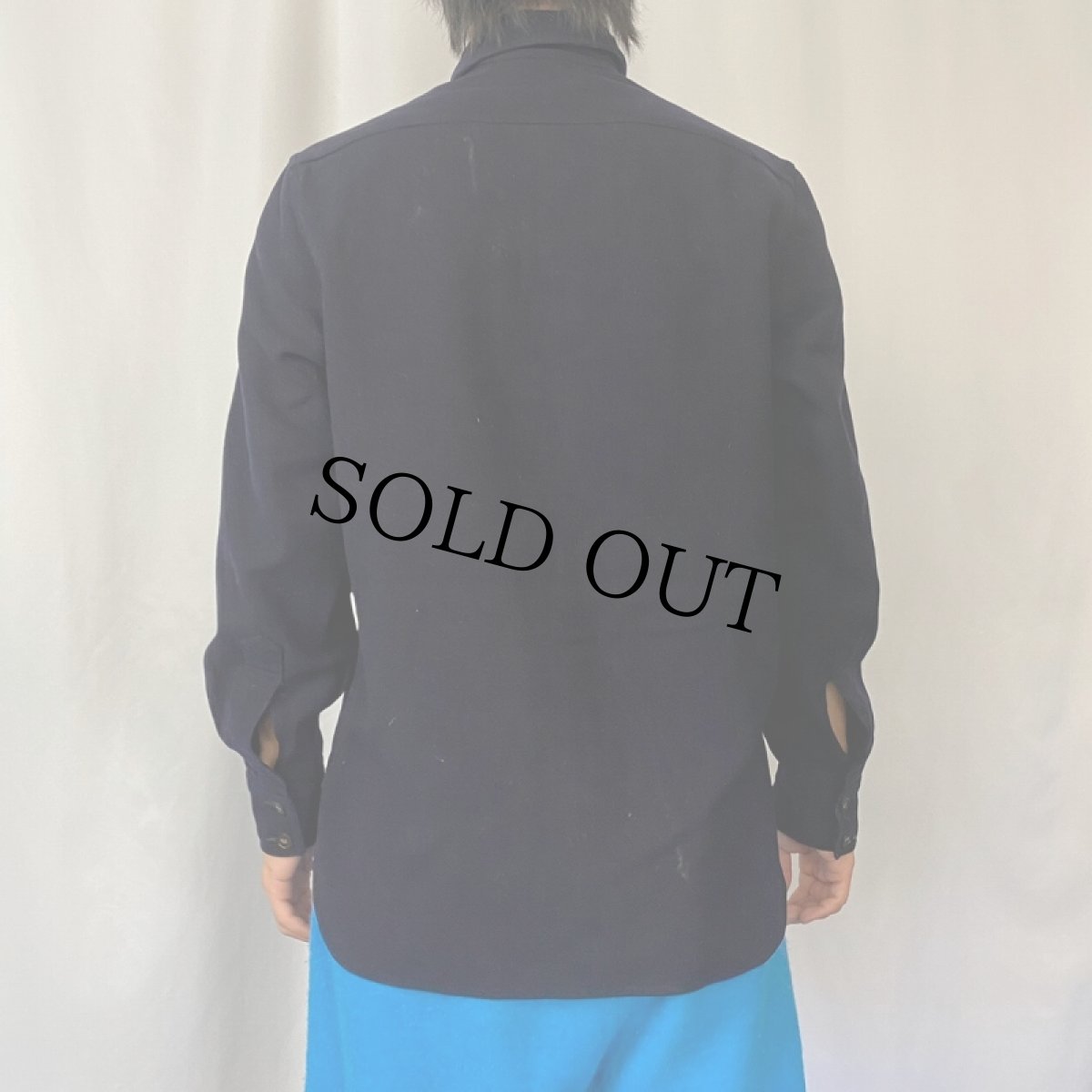 画像3: 30's The America チンスト&マチ付き ウールシャツ (3)