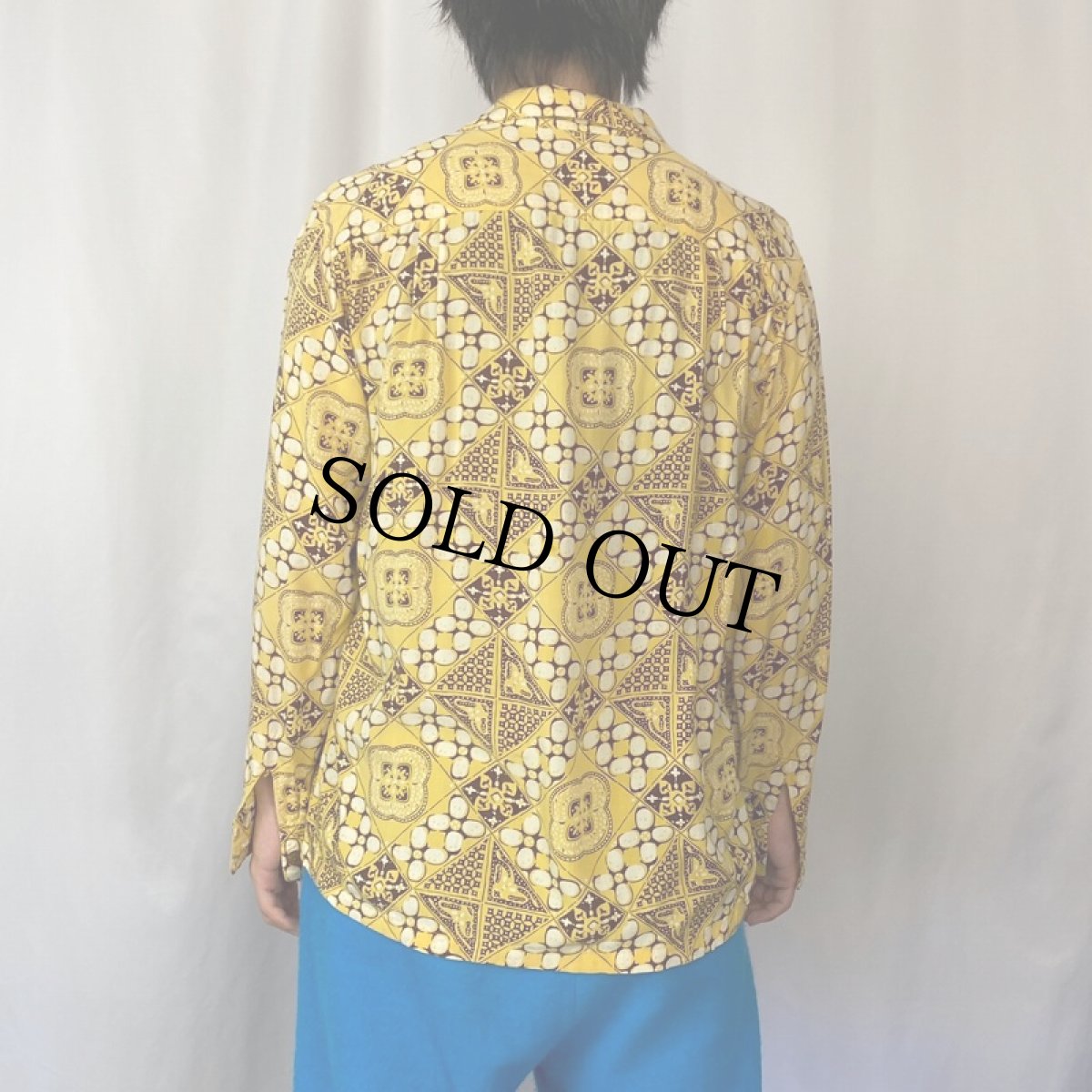 画像3: 60's Andrade オールオーバーパターン レーヨンハワイアンシャツ (3)