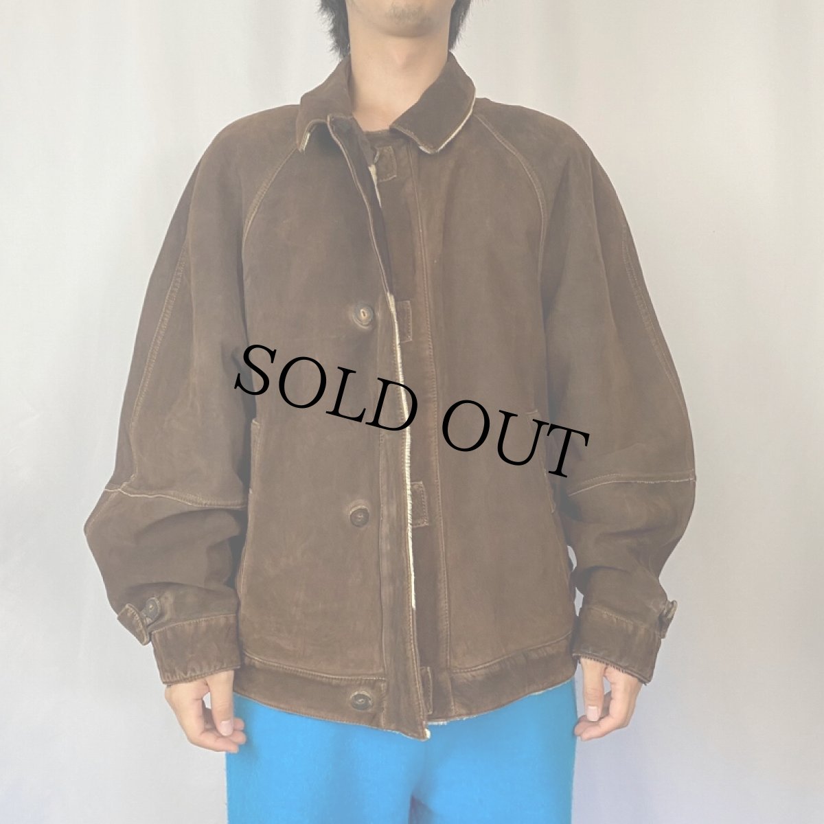 画像5: 80's UNKNOWN ハラコ×スウェード リバーシブルジャケット (5)