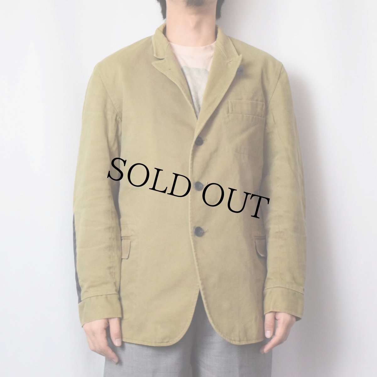 画像2: Oliver Spencer ENGLAND製 エルボーパッチ付き コットンテーラードジャケット (2)