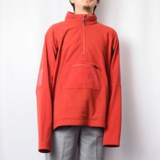 画像2: adidas フリース切り替え ハーフジップ プルオーバージャケット XL (2)