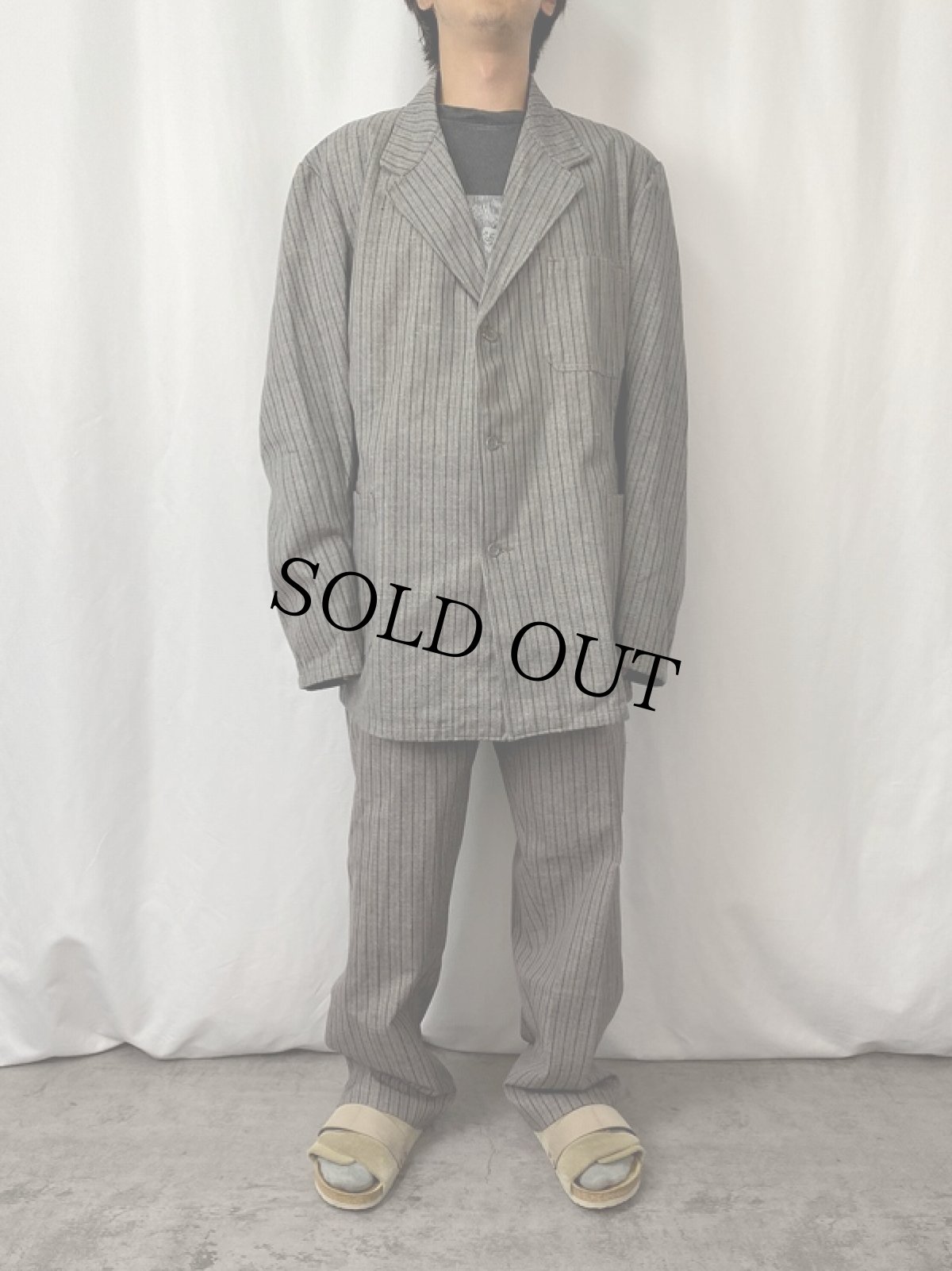 画像2: 40's スウェーデン軍 ストライプ柄 プリズナージャケット DEADSTOCK (2)