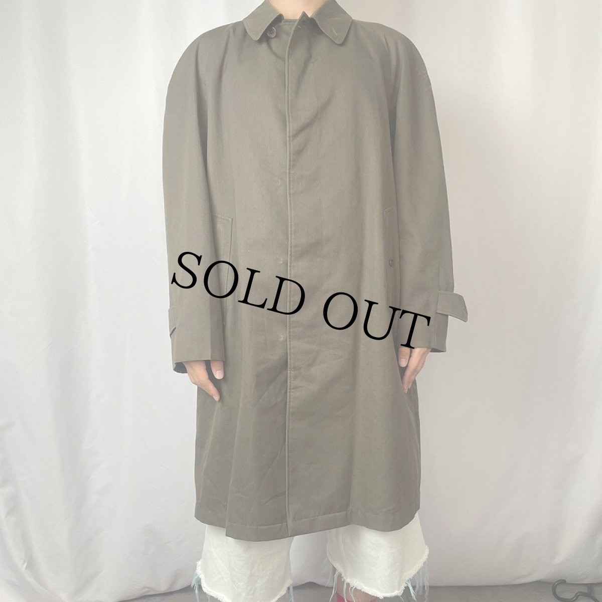 画像2: 70〜80's Burberrys' "COMMUTER II" ENGLAND製 ステンカラーコート KHAKI (2)