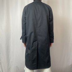 画像3: 80〜90's Burberrys' ENGLAND製 ポリエステル×コットン ステンカラーコート NAVY (3)