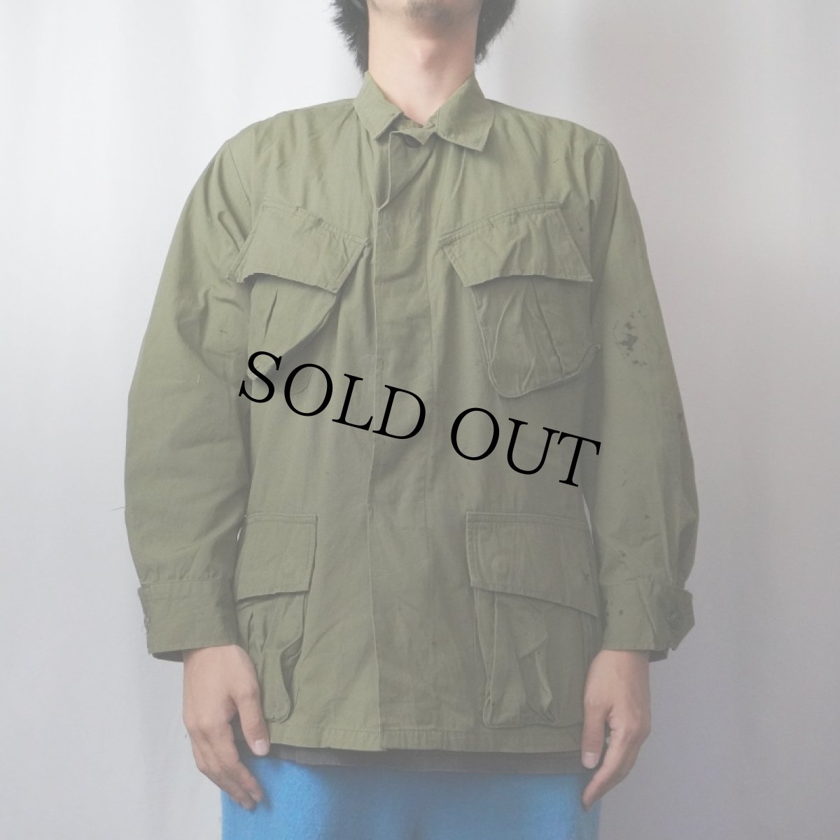 画像2: 60's U.S.ARMY ジャングルファティーグジャケット 3rd SMALL SHORT (2)