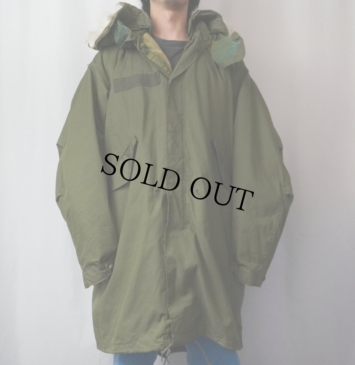 画像2: 80's U.S.ARMY M-65 ライナー/フード付き モッズコート MEDIUM (2)