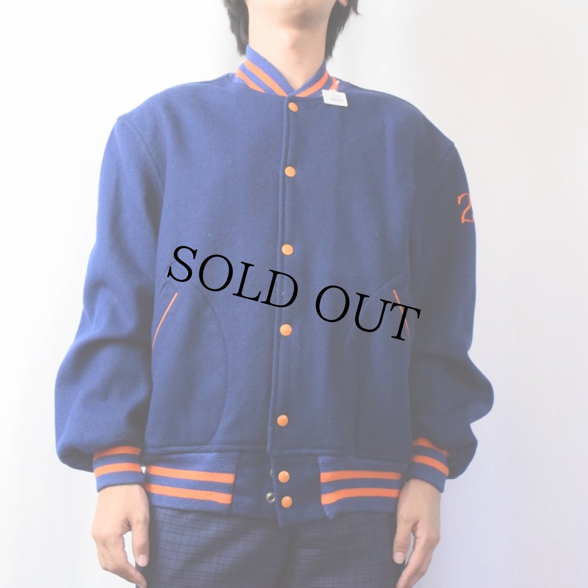 画像3: 60's 刺繍入り メルトンウールスタジャン SIZE50 (3)