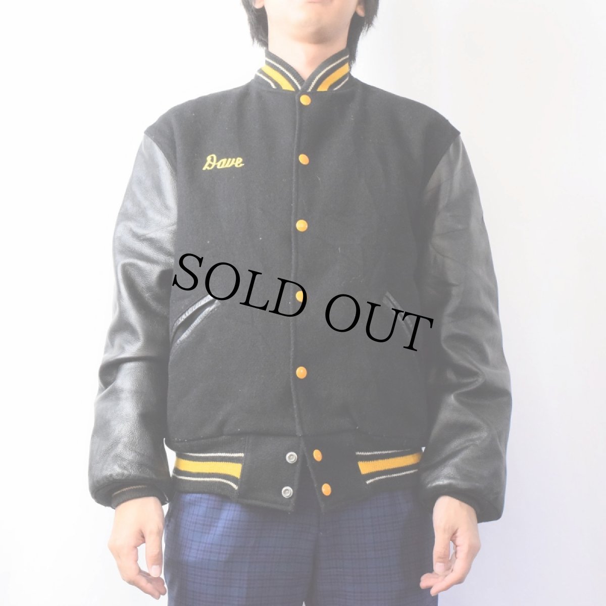 画像3: 80's TROPHY JACKETS USA製 "Bishop Foley" チェーン刺繍 キルティングライナー レザー×メルトンウールスタジャン S (3)