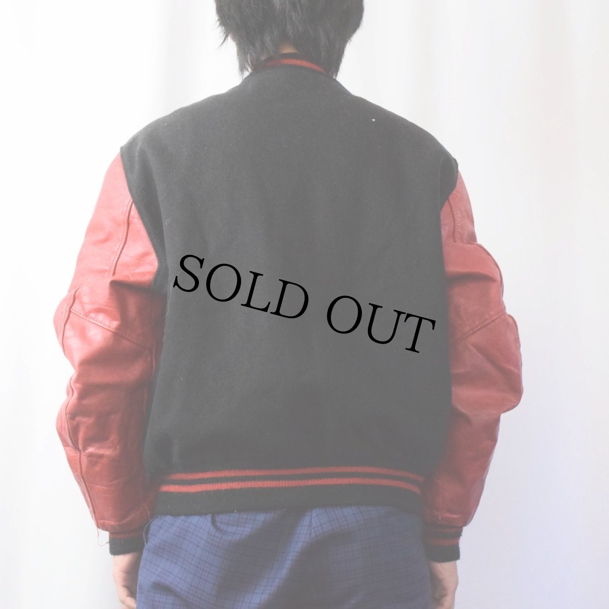 画像3: 70's DeLONG ワッペン付き キルティングライナー レザー×メルトンウールスタジャン SIZE46 (3)