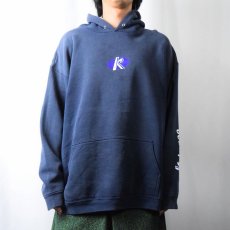 画像2: Kokanee beer ビールメーカー ロゴプリントスウェットフーディー NAVY L (2)