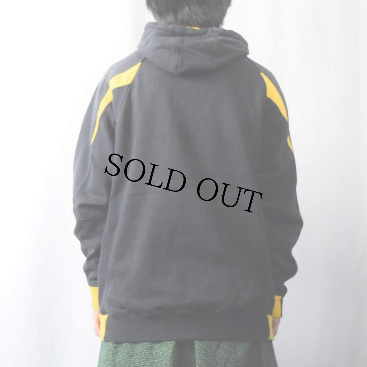 画像3: Kodak ロゴ刺繍 切り替えデザイン スウェットフーディー L (3)