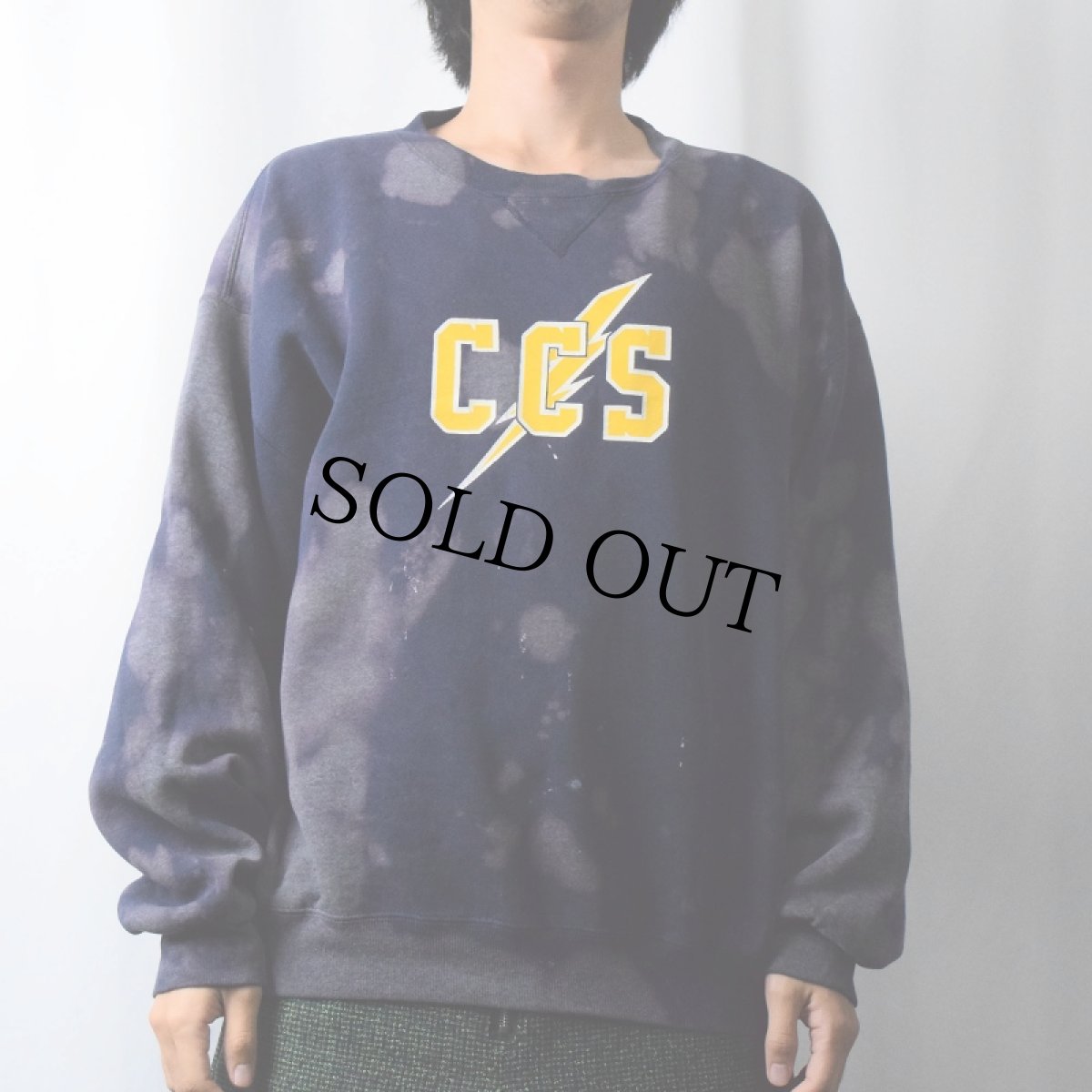画像2: 90's〜 "CCS" タイダイ プリントスウェット (2)