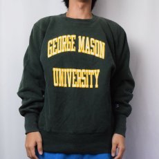 画像2: 90's Champiom REVERSE WEAVE "GEORGE MASON UNIVERSITY" プリントスウェット L (2)