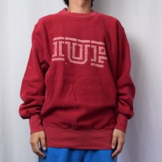 画像2: 90's USA製 REVERSE WEAVE TYPE  "IUP" プリントスウェット L (2)