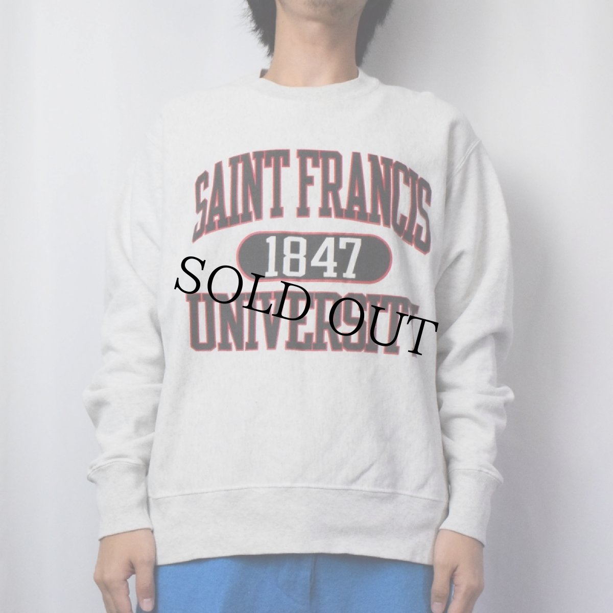画像2: Champiom REVERSE WEAVE "SAINT FRANCIS UNIVERSITY" プリントスウェット M (2)