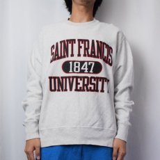 画像2: Champiom REVERSE WEAVE "SAINT FRANCIS UNIVERSITY" プリントスウェット M (2)