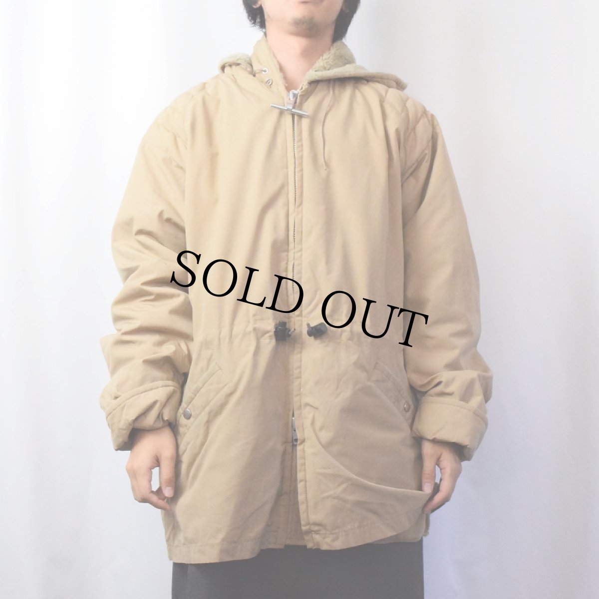 画像2: 70〜80's MIGHTY-MAC USA製 裏ボア ラビットフード フーデッドジャケット (2)