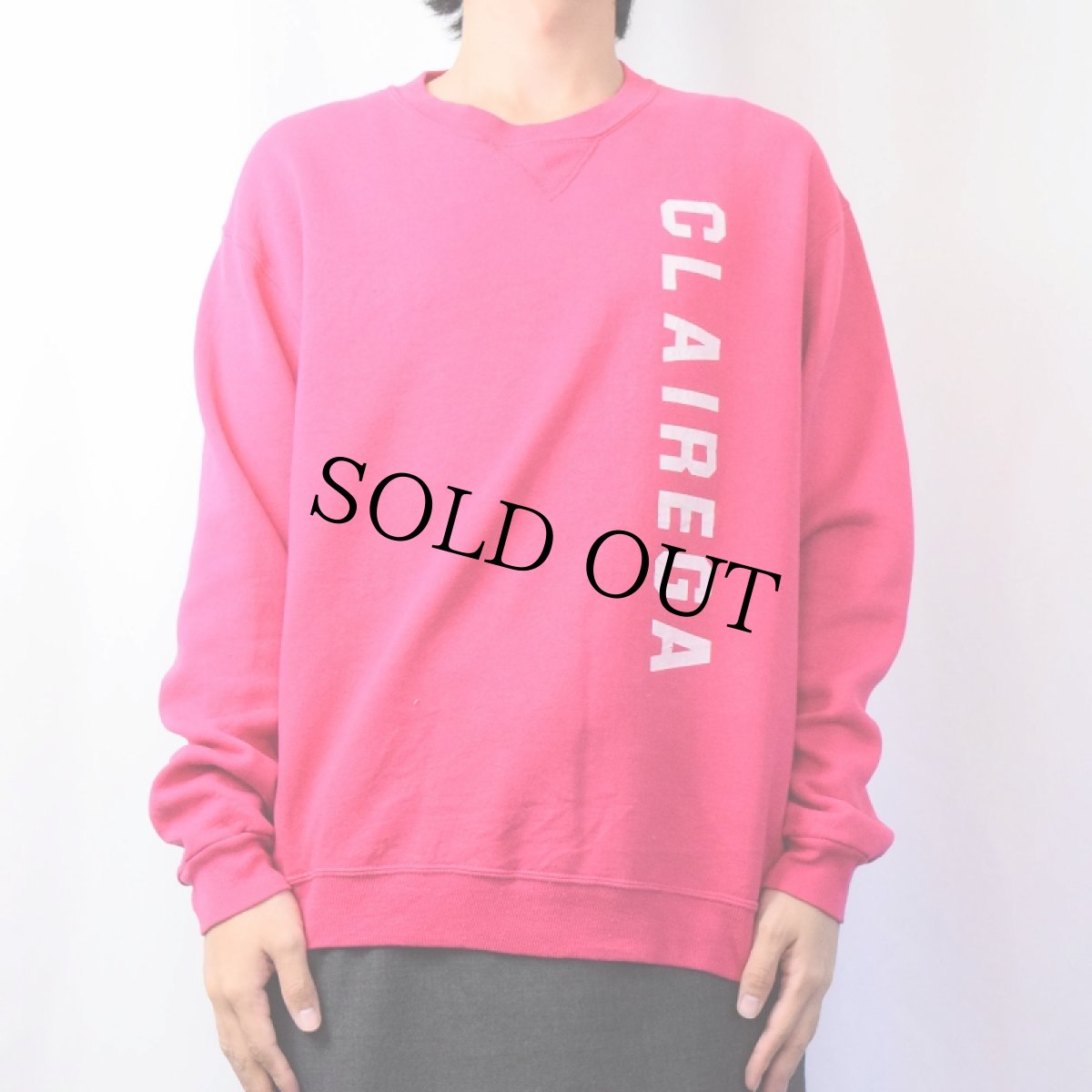 画像2: 80's USA製 "CLAIREGA" 前V プリントスウェット XL (2)