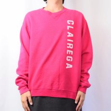 画像2: 80's USA製 "CLAIREGA" 前V プリントスウェット XL (2)