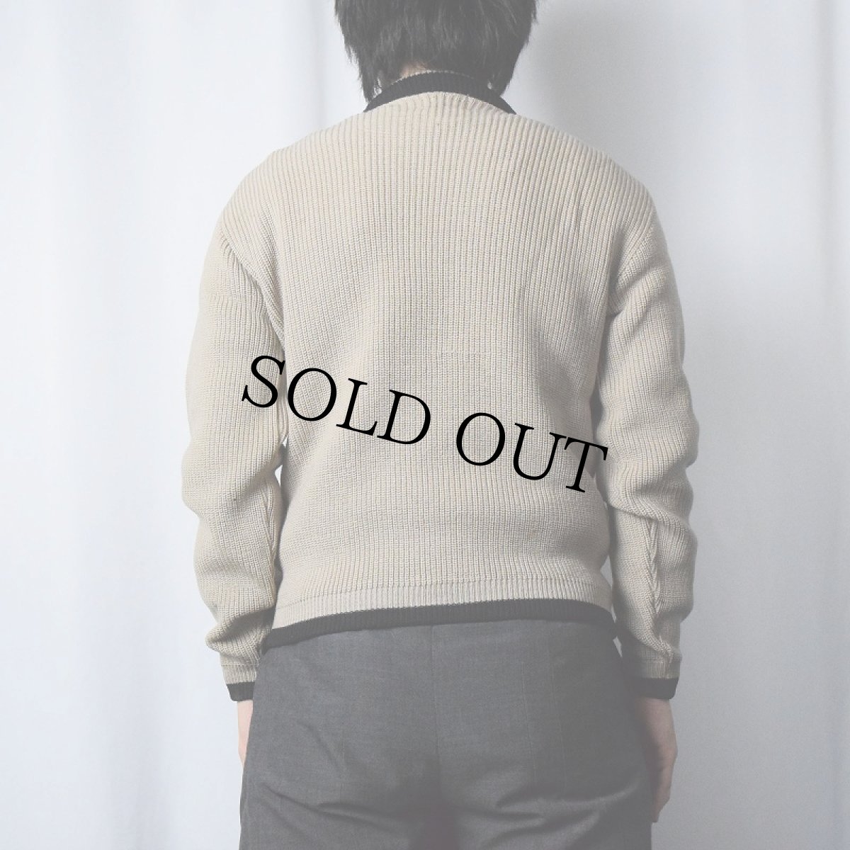 画像3: 60's PENNY'S TOWNCRAFT ウールニットジップカーディガン XL (3)