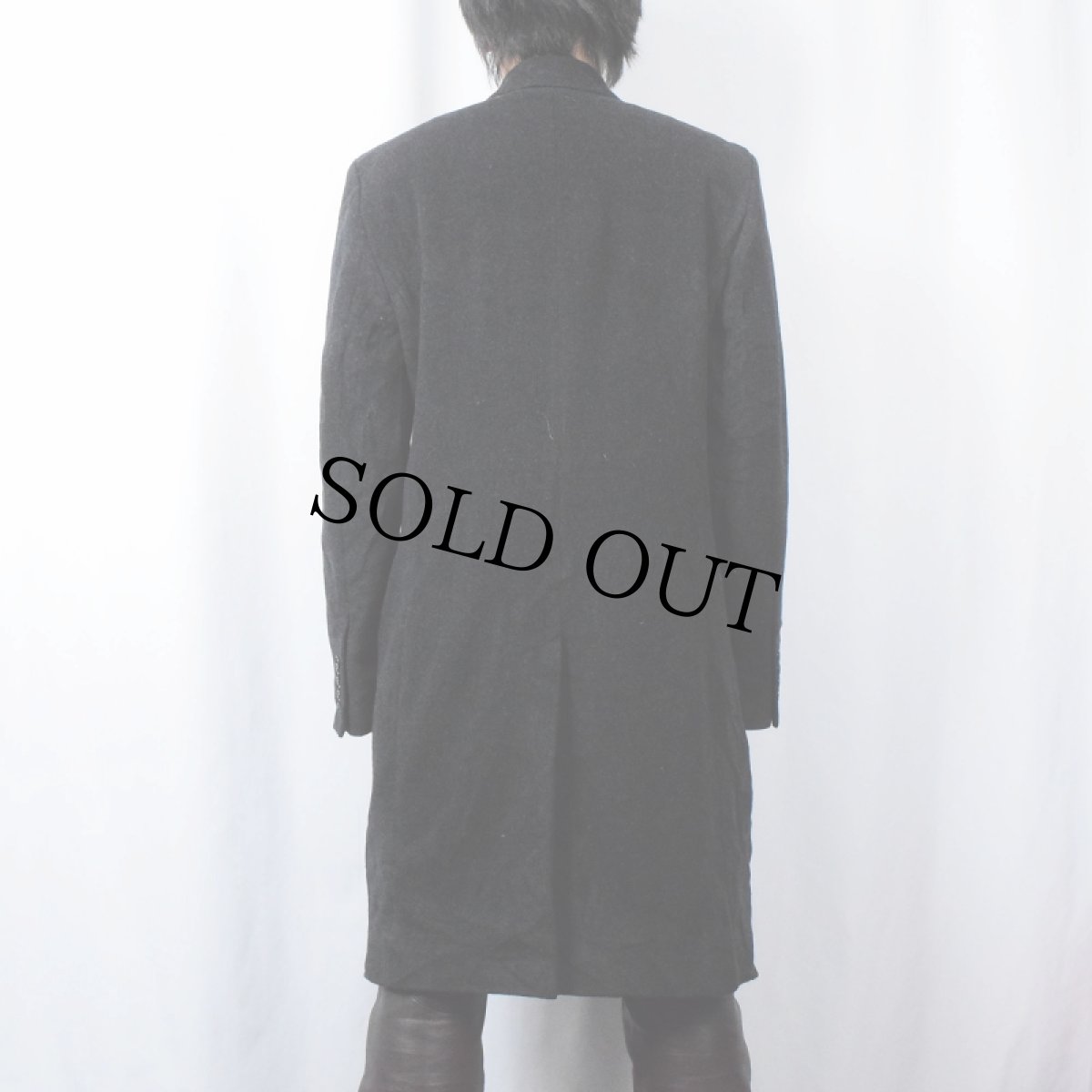 画像3: HATHAWAY PLATINUM ウール×カシミヤ チェスターコート SIZE40R (3)