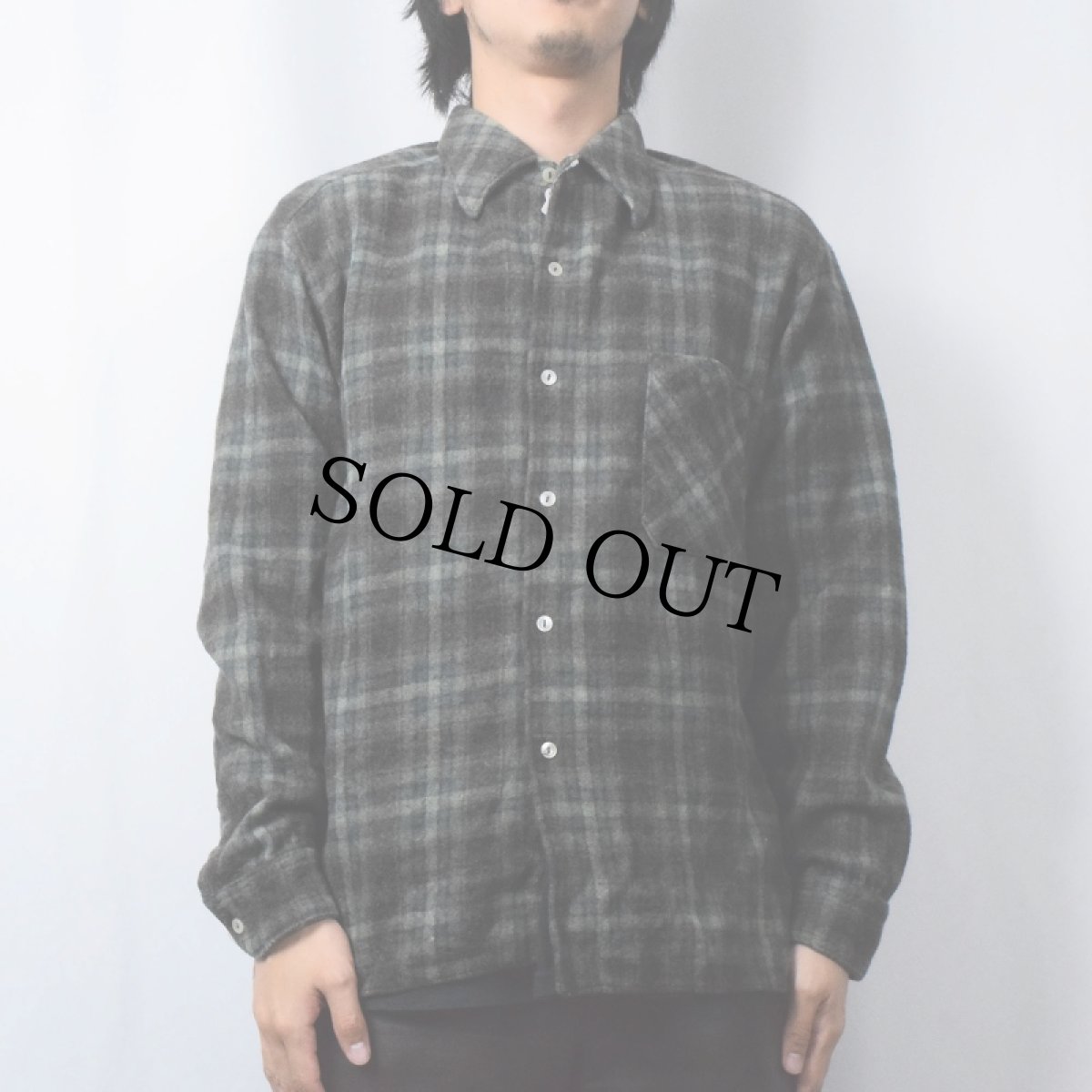 画像2: 〜90's チェック柄 ウールシャツ (2)