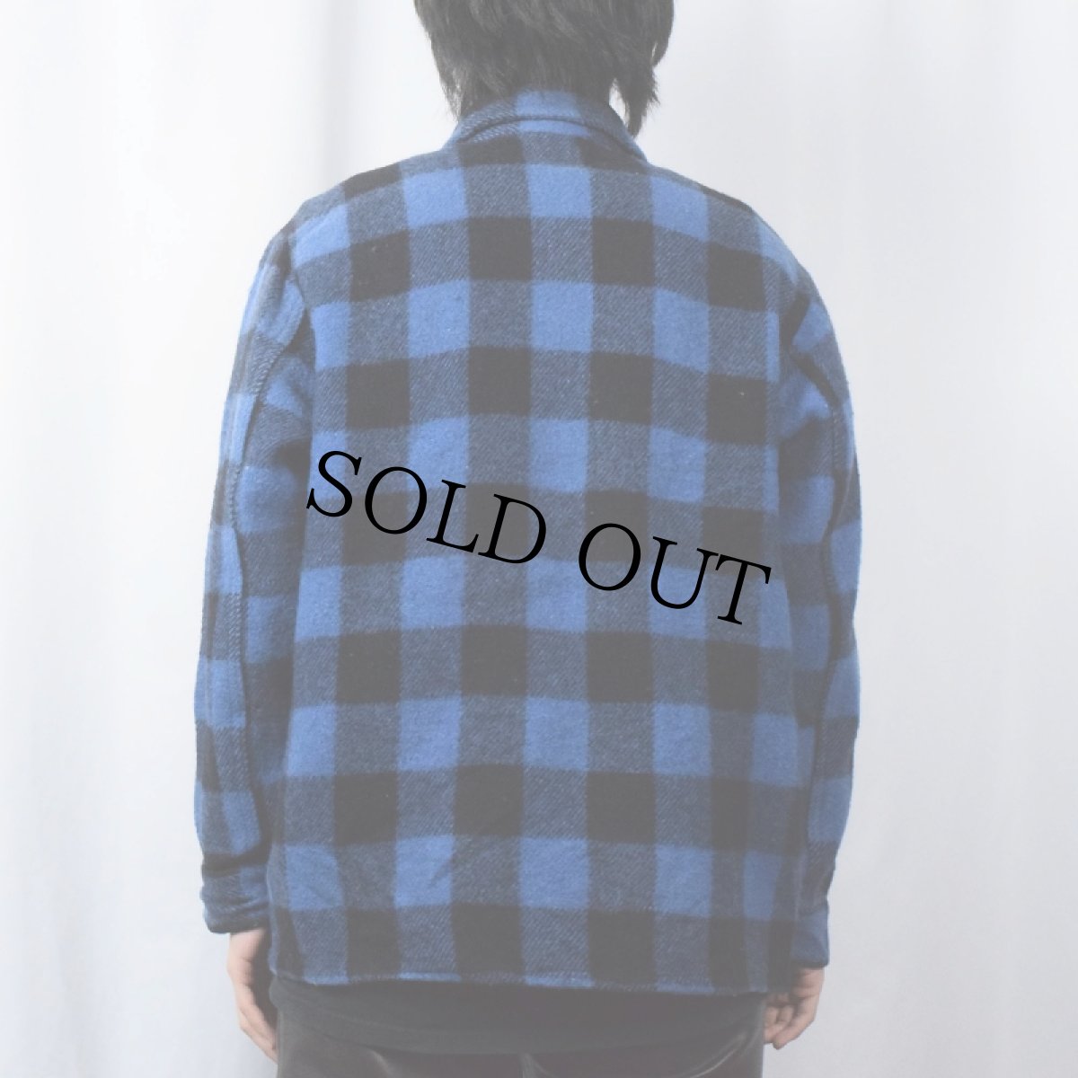 画像3: 70〜80's Stag way ブロックチェック柄 ウールシャツジャケット (3)