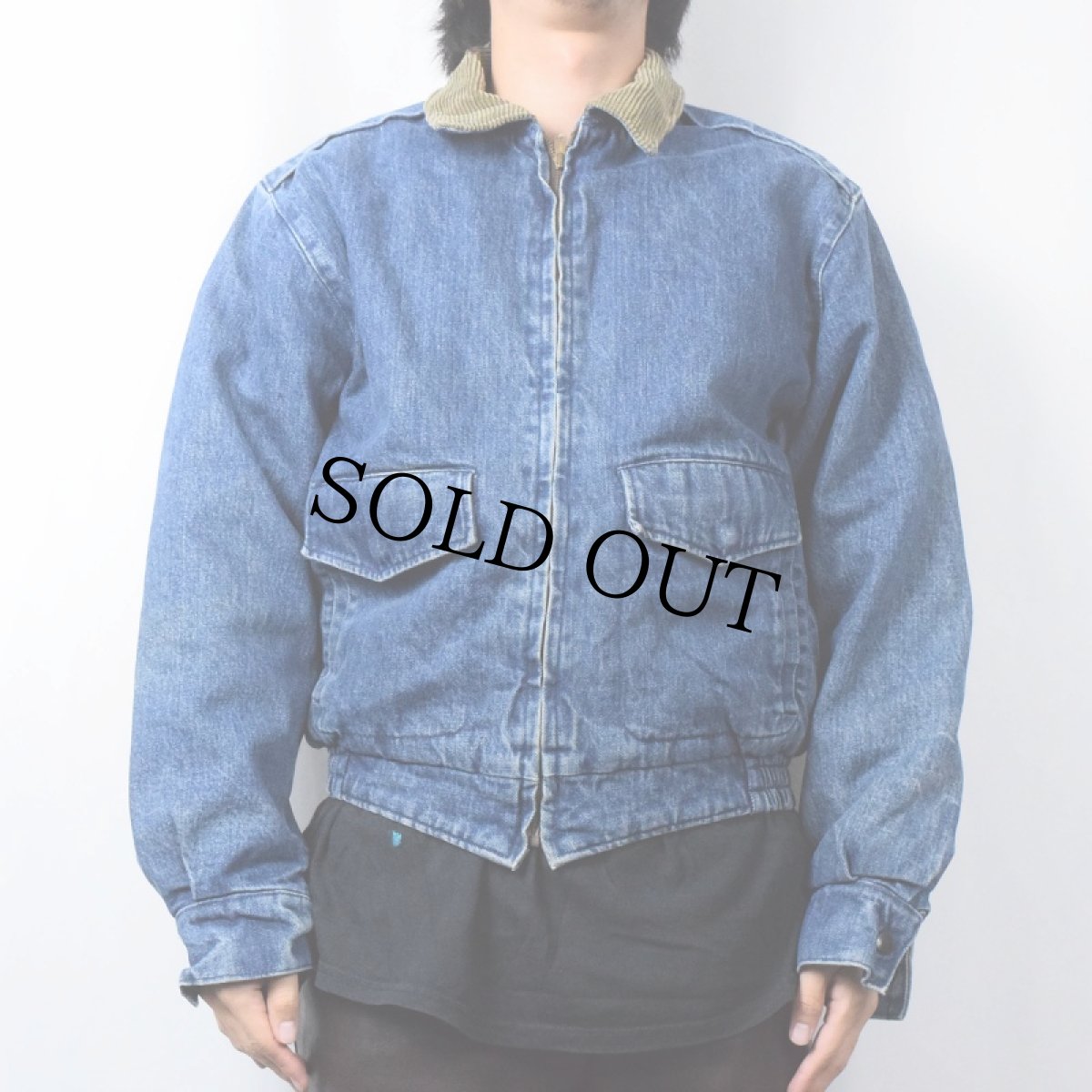 画像2: 80's RUFF HEWN USA製 デニムジャケット S (2)