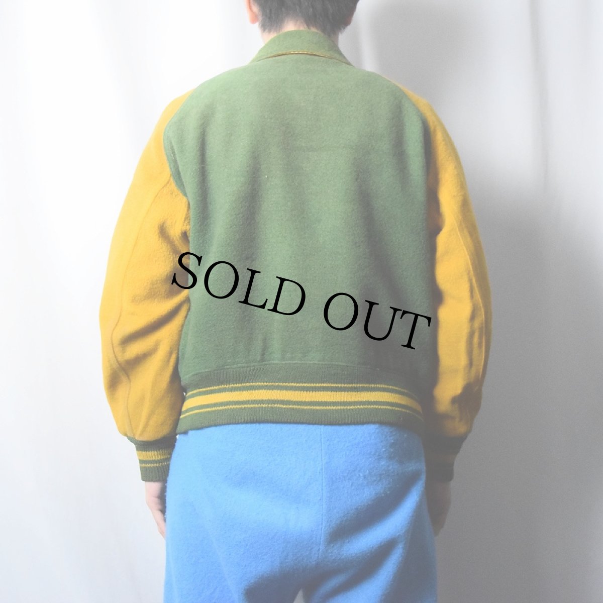 画像4: 50's BUTWIN リバーシブル ウール×サテンスタジャン (4)