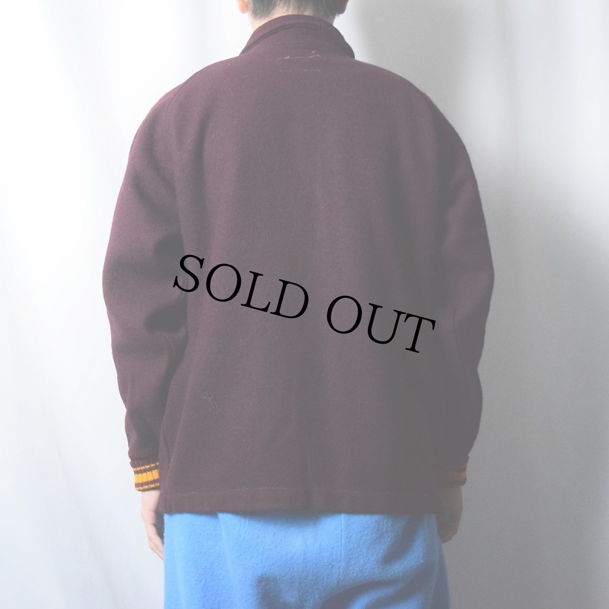 画像3: 50's Stanley Andrews ウールスタジャン (3)