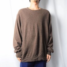 画像2: PURE CASHMERE カシミアニットセーター XXL (2)