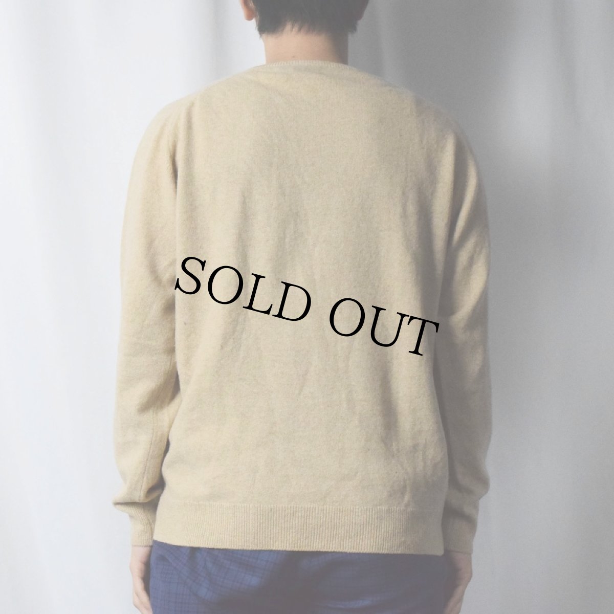 画像3: 80's〜 Cashmere by Pringle SCOTLAND製 Vネック カシミアニットセーター SIZE102/40 (3)