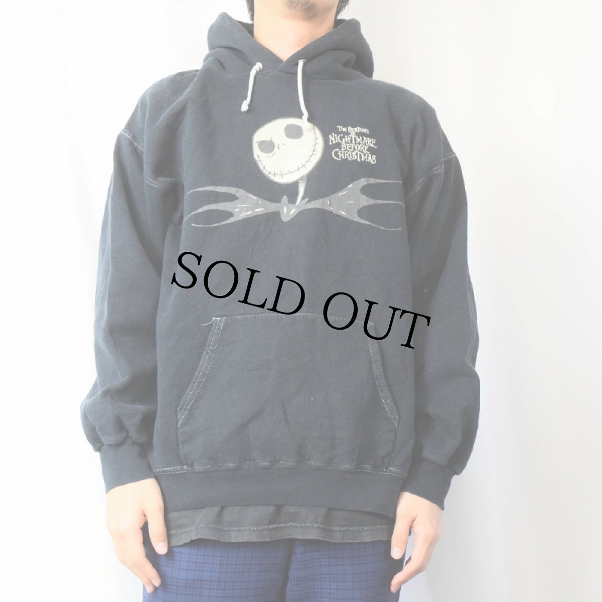 画像2: "The Nightmare Before Christmas" リフレクタープリントスウェットフーディー BLACK M (2)