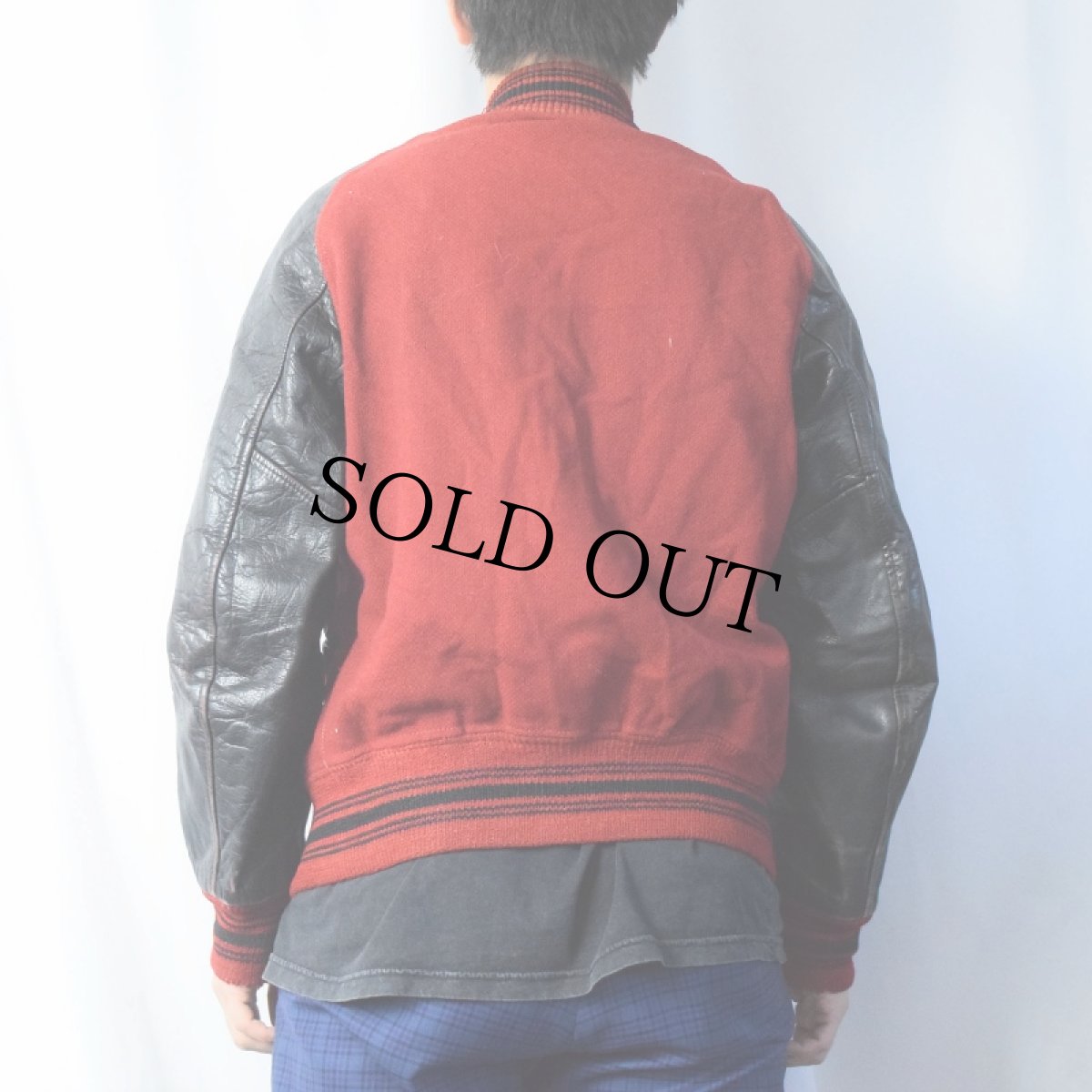 画像3: 50's WOOL-N-Nylo BUTWIN レザー×ウール ボタンスタジャン (3)